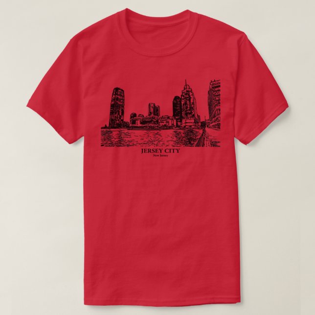 Jersey City New Jersey Crewneck Sweatshirt T-Shirt (Design Front)
