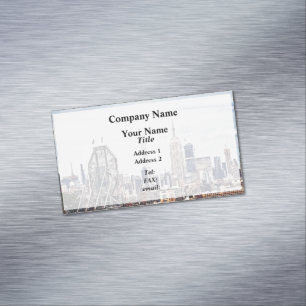 Jersey City NJ - Police Boat By Colgate Clock Business Card Magnet
