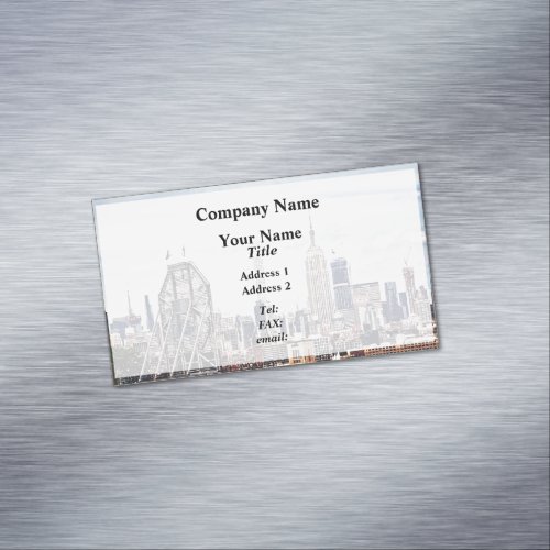 Jersey City NJ _ Police Boat By Colgate Clock Business Card Magnet