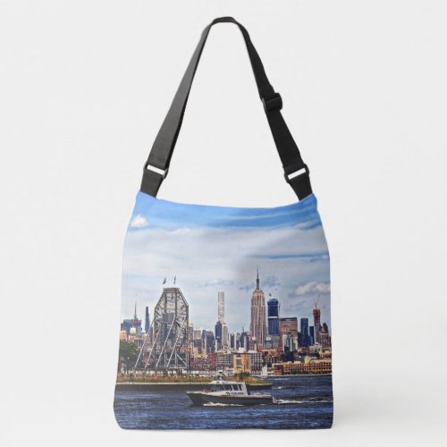 Jersey City NJ _ Police Boat By Colgate Clock Crossbody Bag