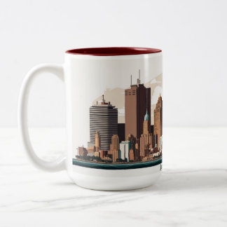 Jersey City Skyline Mug Illustration