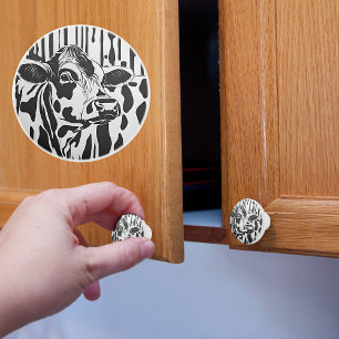 Jersey Cow Ceramic Knob