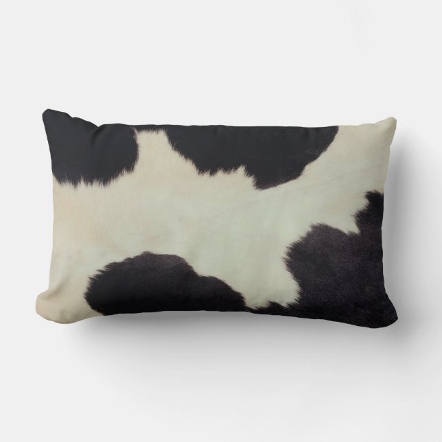 Jersey Cow Hide Lumbar Pillow (Front)
