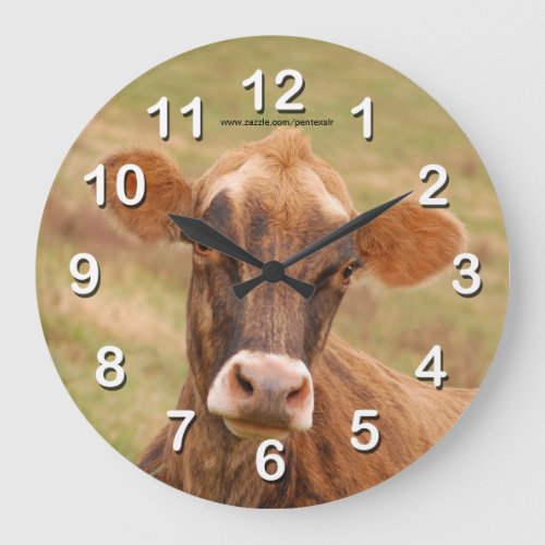 Jersey Cow Large Clock