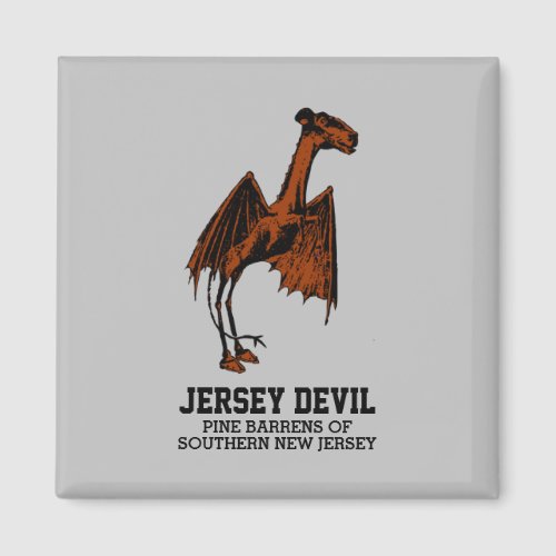 Jersey Devil Creature Cryptid Customizable Text Magnet