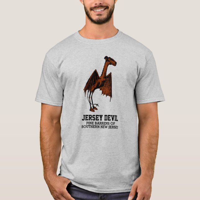 Jersey Devil Creature Cryptid Customizable Text T-Shirt (Front)