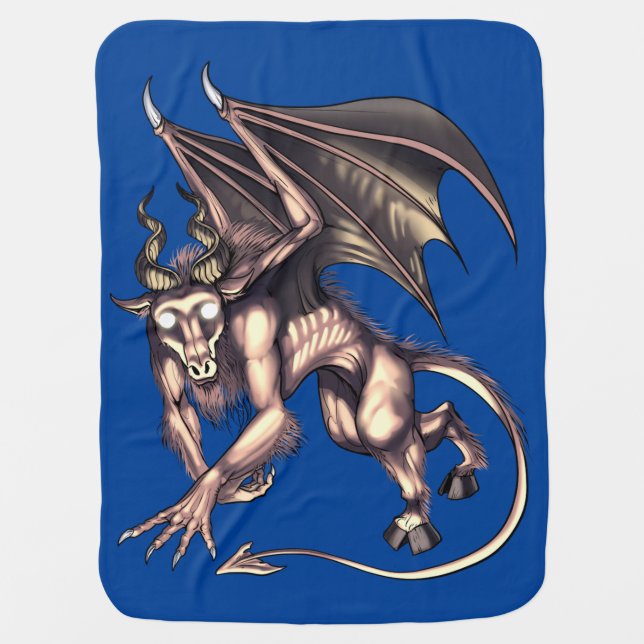 Jersey Devil Cryptid Creature Baby Blanket (Front)