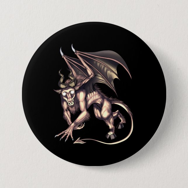 Jersey Devil Cryptid Creature Button (Front)