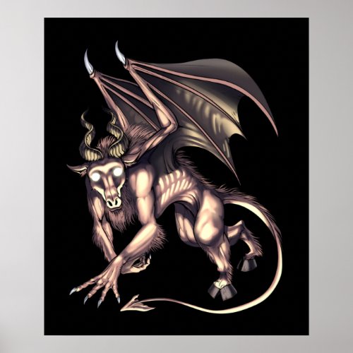Jersey Devil Cryptid Creature Poster