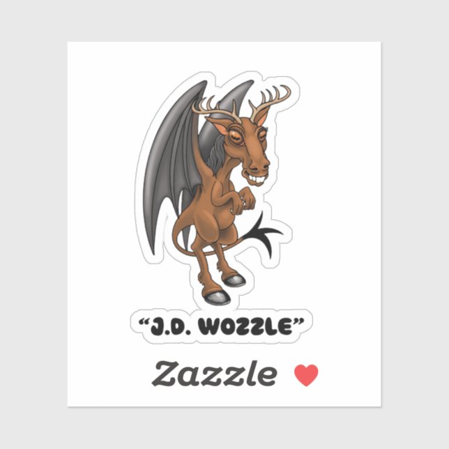 Jersey Devil “J.D. Wozzle” Cryptid sticker (Sheet)