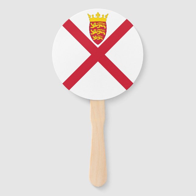 Jersey Flag Hand Fan (Front)