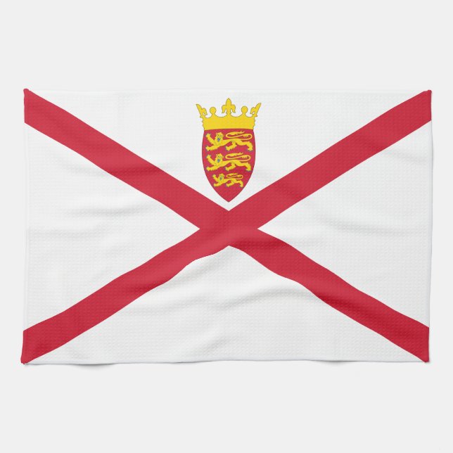 Jersey Flag Kitchen Towel (Horizontal)