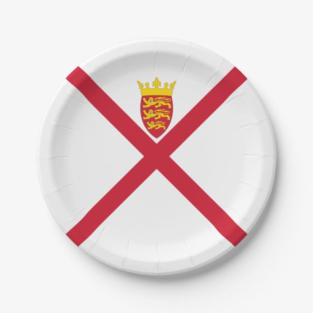 Jersey Flag Paper Plates (Front)