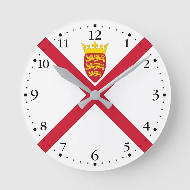 Jersey Flag Round Clock (Front)