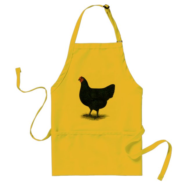 Jersey Giant:  Black Hen Adult Apron (Front)