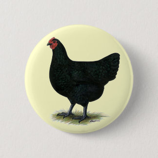 Jersey Giant: Black Hen Pinback Button