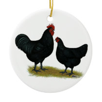 Jersey Giant Chickens Ceramic Ornament