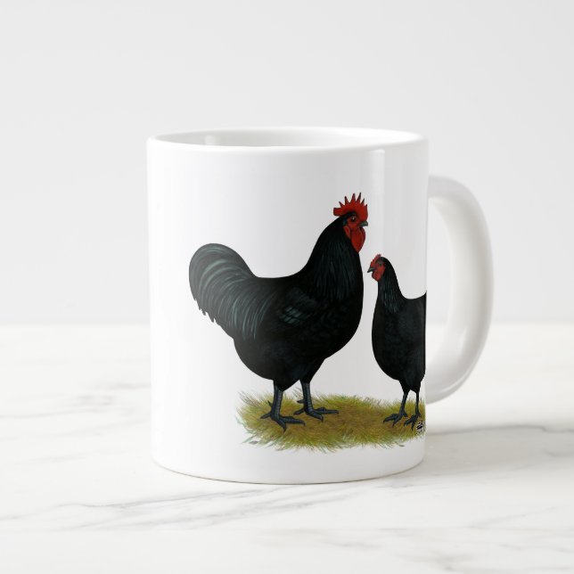 Jersey Giant Chickens Giant Coffee Mug (Front Right)