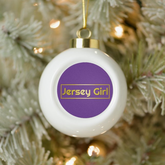Jersey Girl   Ceramic Ball Christmas Ornament (Tree)