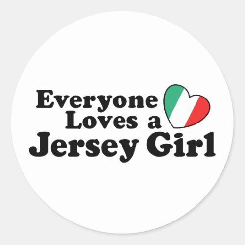 Jersey Girl Classic Round Sticker