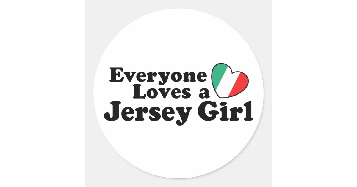 Jersey Girl Classic Round Sticker Zazzle
