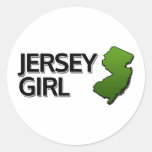 Jersey Girl Classic Round Sticker