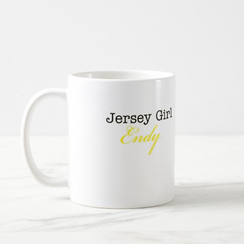 JERSEY GIRL ENDY COFFEE MUG _ WHITE