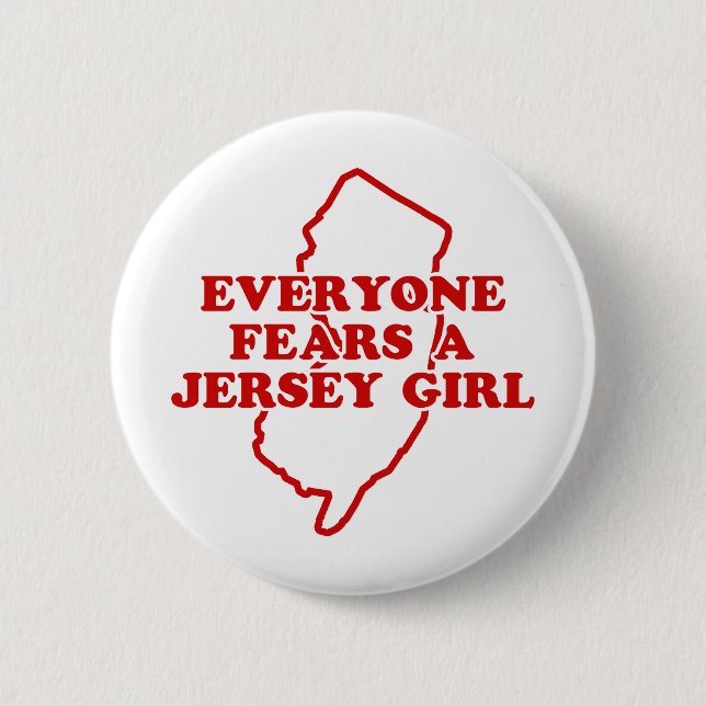 Jersey Girl Pinback Button (Front)