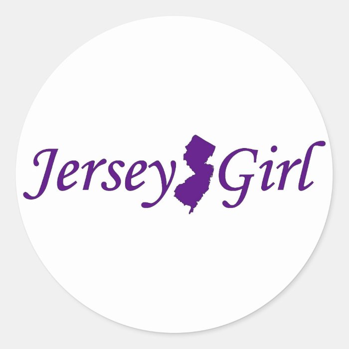 Jersey Girl Round Sticker