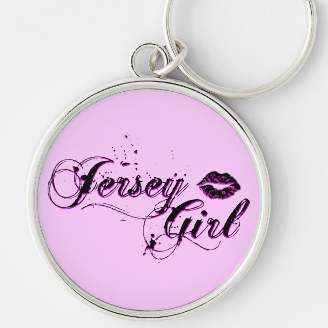 Jersey Girl Silver Keychain (Front)