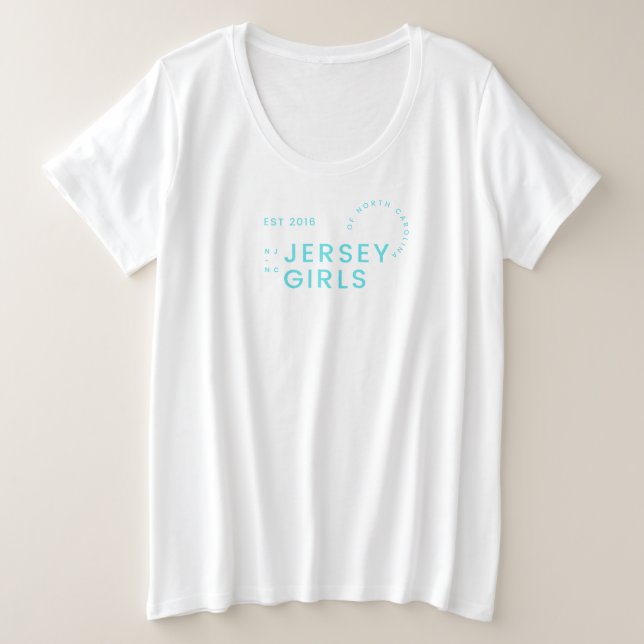 Jersey Girls of North Carolina plus size tee (Design Front)