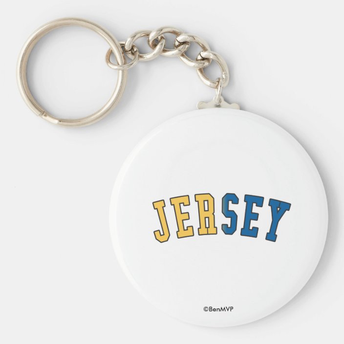 Jersey in State Flag Colors Keychain
