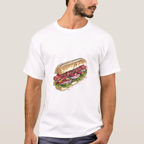 Jersey Mikes logo depicted with a delicious T_Shirt