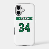 Jersey Name Number Black White and Green