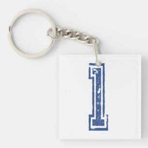 jersey number 1 keychain
