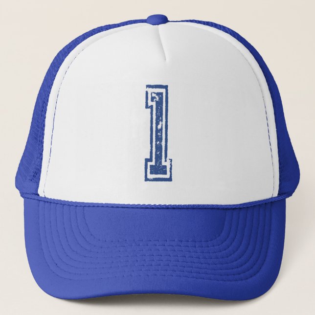 jersey number 1 trucker hat (Front)