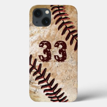 Jersey Number Cool Vintage Baseball Iphone 6 Cases by YourSportsGifts at Zazzle