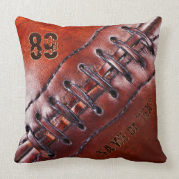 Jersey Number, Name Cool Vintage Football Pillow