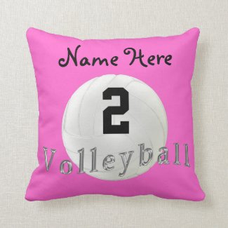 Jersey NUMBER, NAME, MONOGRAM Volleyball Pillows