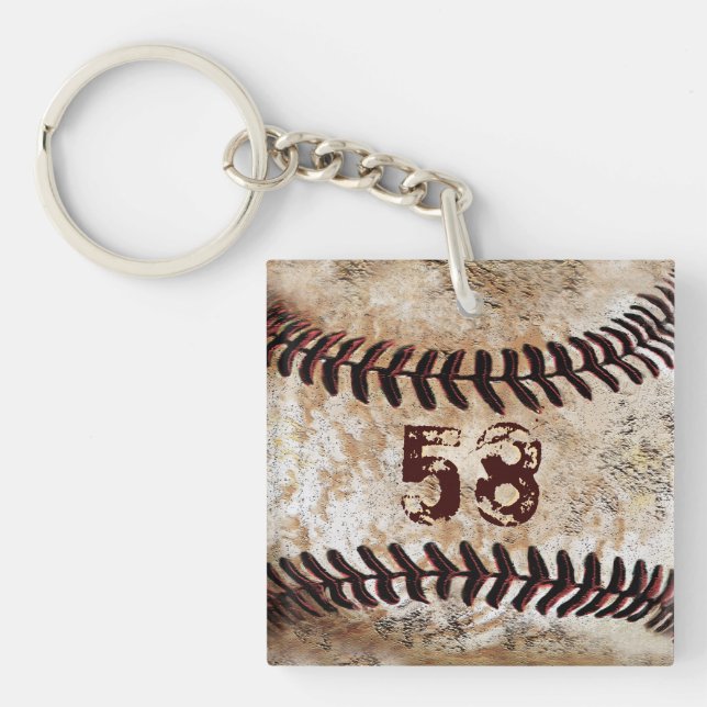 Jersey Number or Monogram Keychains for Men (Front)