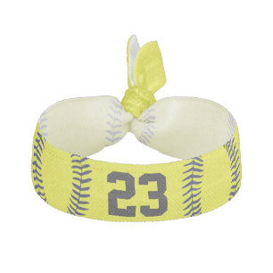 Jersey NUMBER Softball Hair Accessories for Girls Tie
