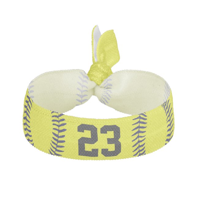 Jersey NUMBER Softball Hair Accessories for Girls Tie (Front)