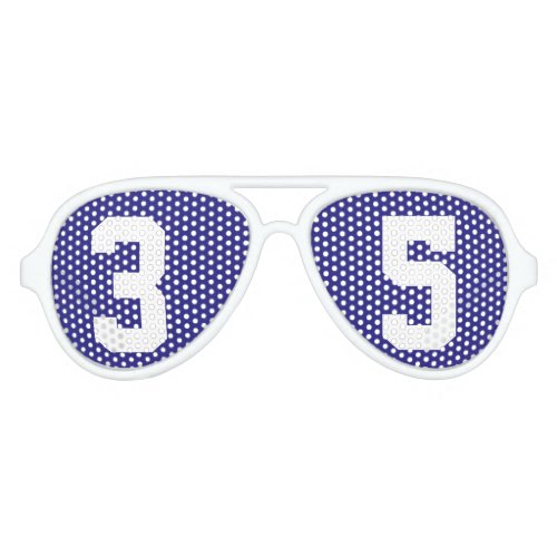 Jersey Number Team Spirit Aviator Sunglasses