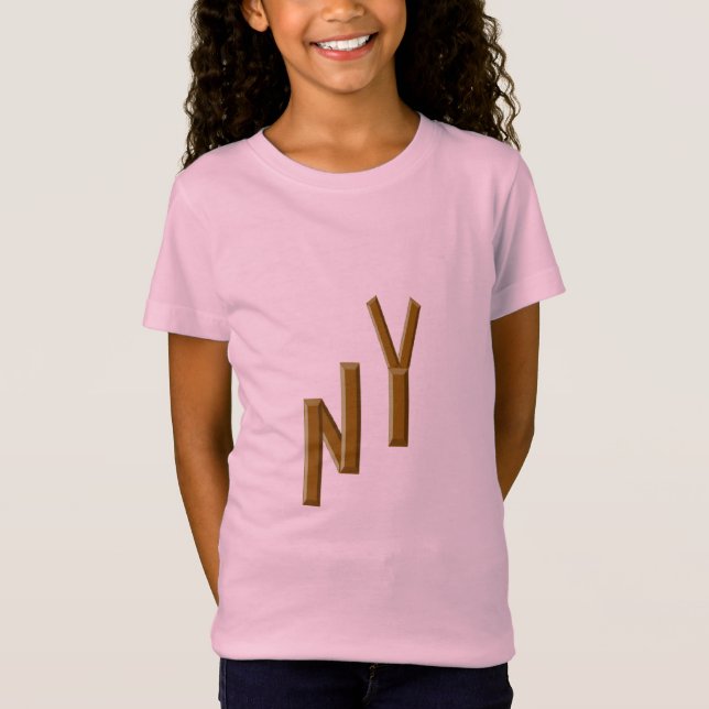 Jersey pink T-shirt girls CHOCOLAT NEW YORK (Front)