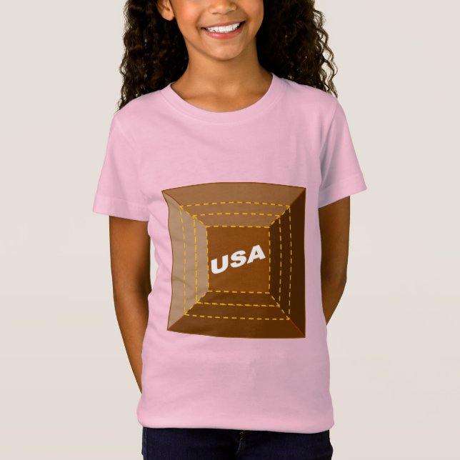 Jersey pink T-shirt girls CHOCOLAT USA (Front)