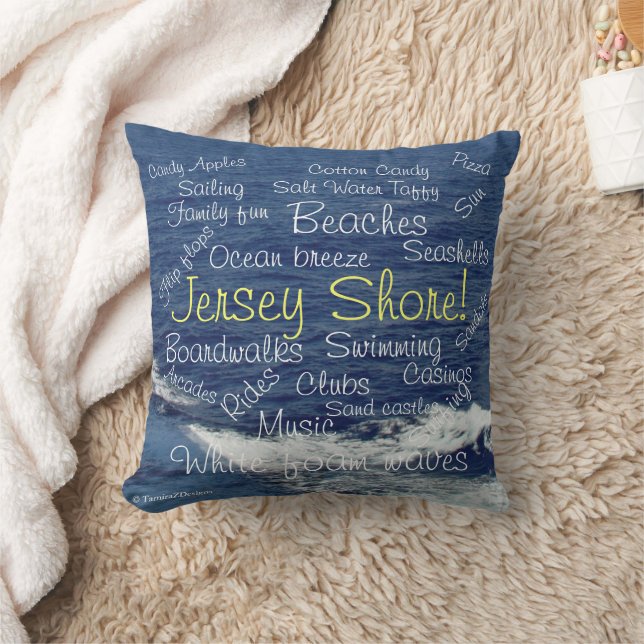 Jersey Shore Beach Waves Tranquility Pillow (Blanket)