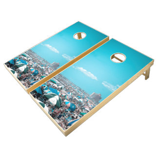 Jersey Shore Coastal Beach Art Cornhole Set