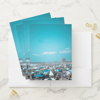 Jersey Shore Coastal Beach Art Pocket Folder