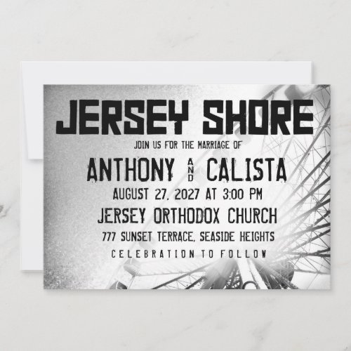 JERSEY SHORE Destination Wedding Invitation