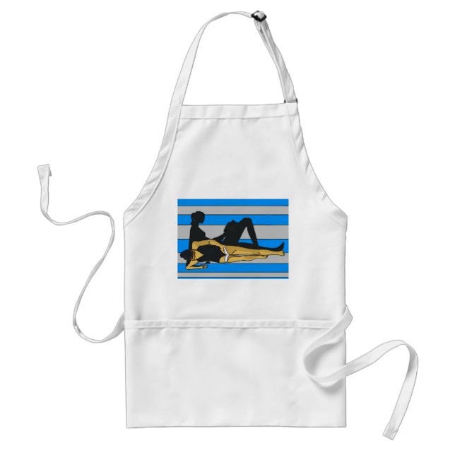 Jersey Shore, Gal on Beach Towel Adult Apron (Front)